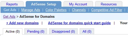 adsense domains setup adsense domains setup