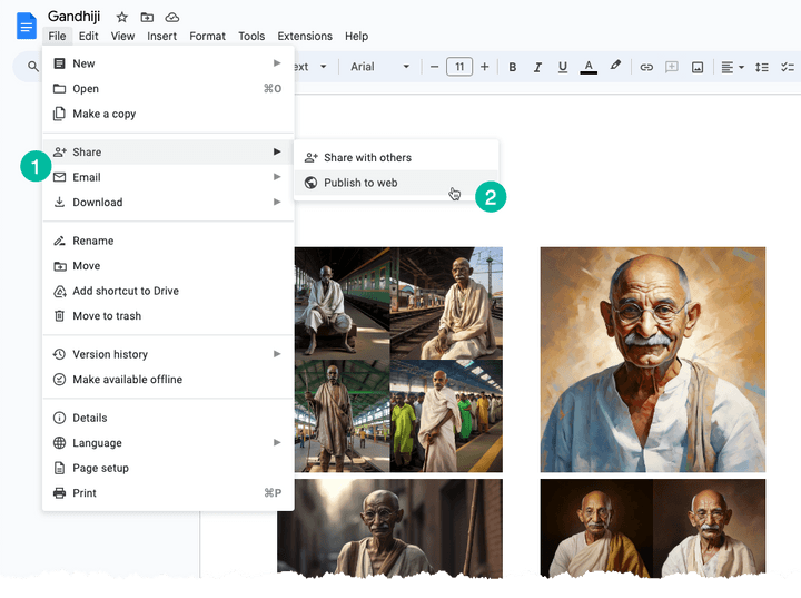 Extract Images in Google Docs