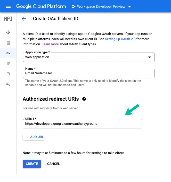 Gmail SMTP OAuth Application