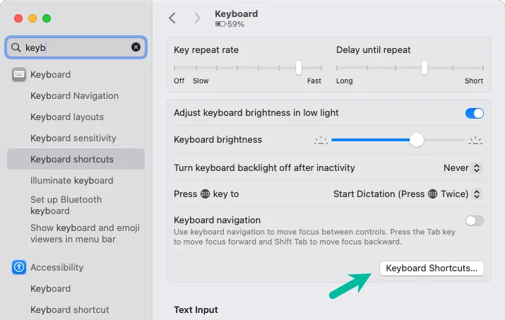 Keyboard Shortcuts