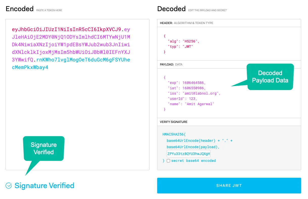 JSON Web Token with Google Apps Script