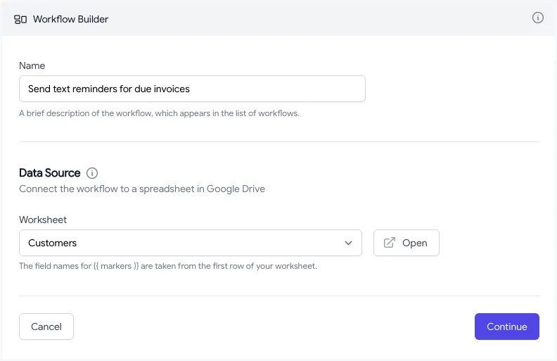 SMS Workflow