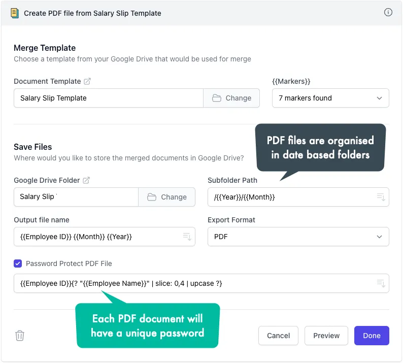 Create Password Protected PDF Documents