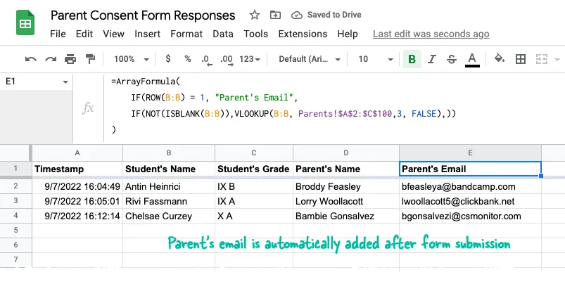 Google Sheets Lookup