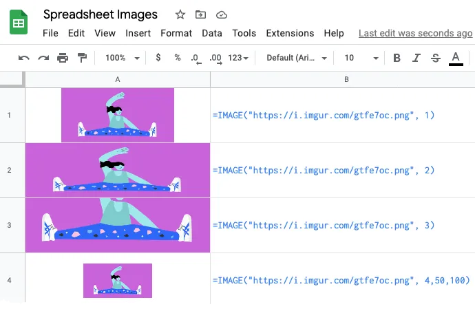 Google Spreadsheet Images