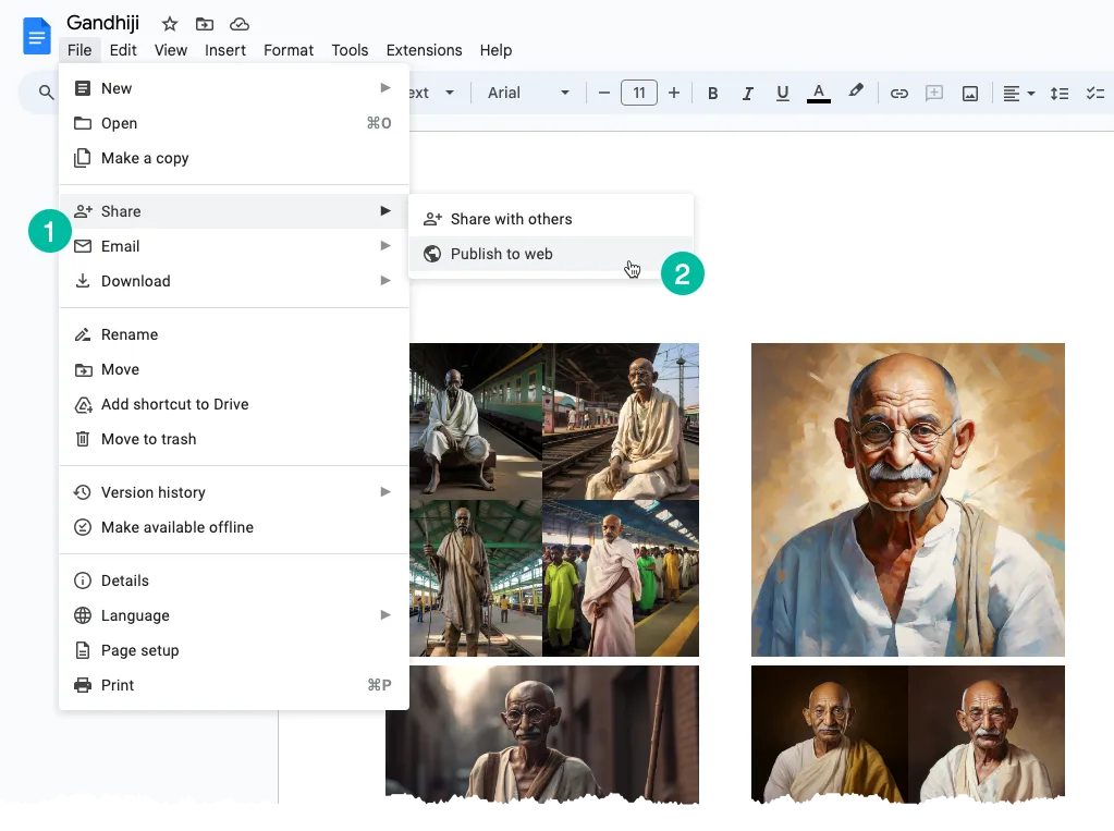 Extract Images in Google Docs