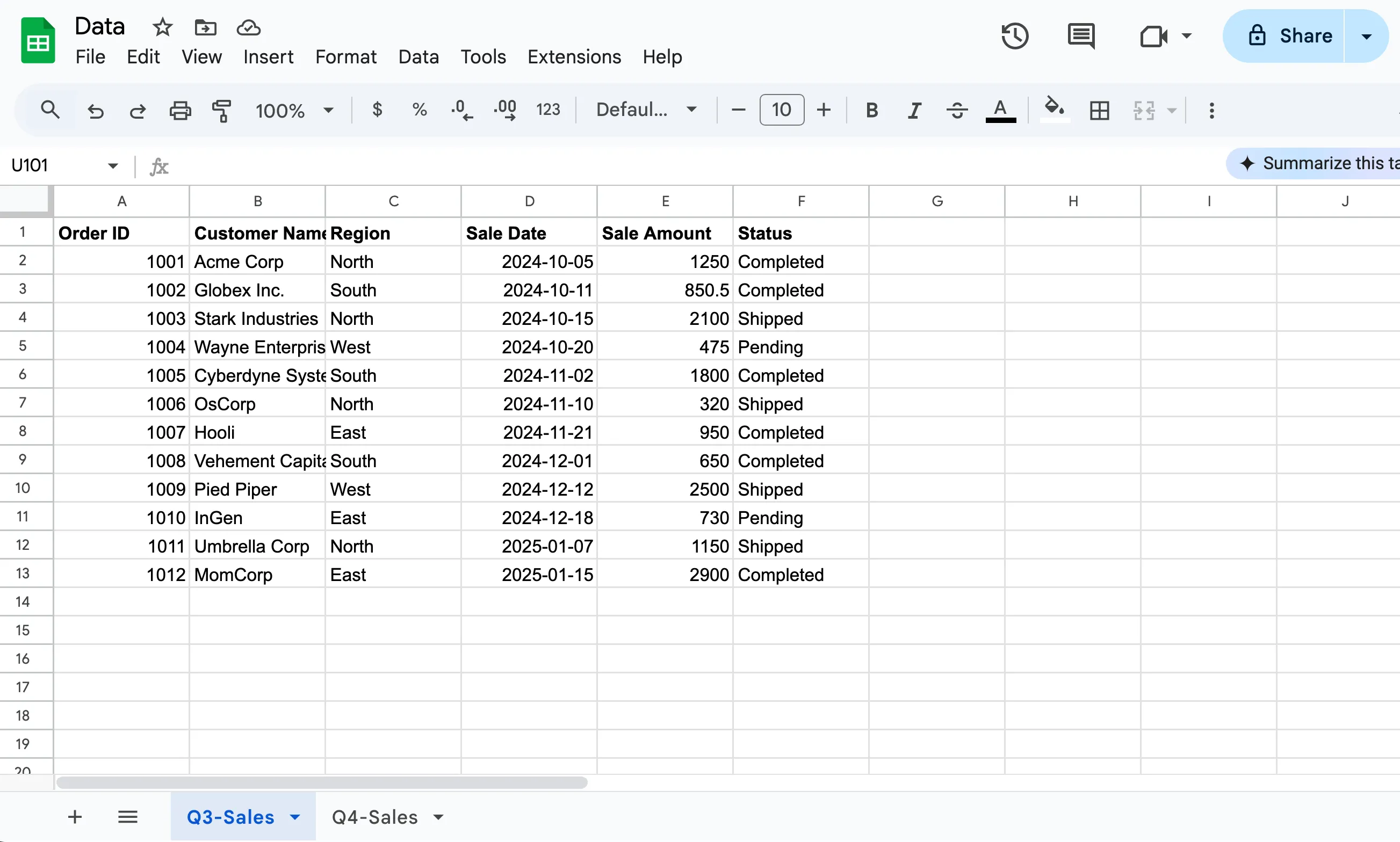 Stacking Data Vertically