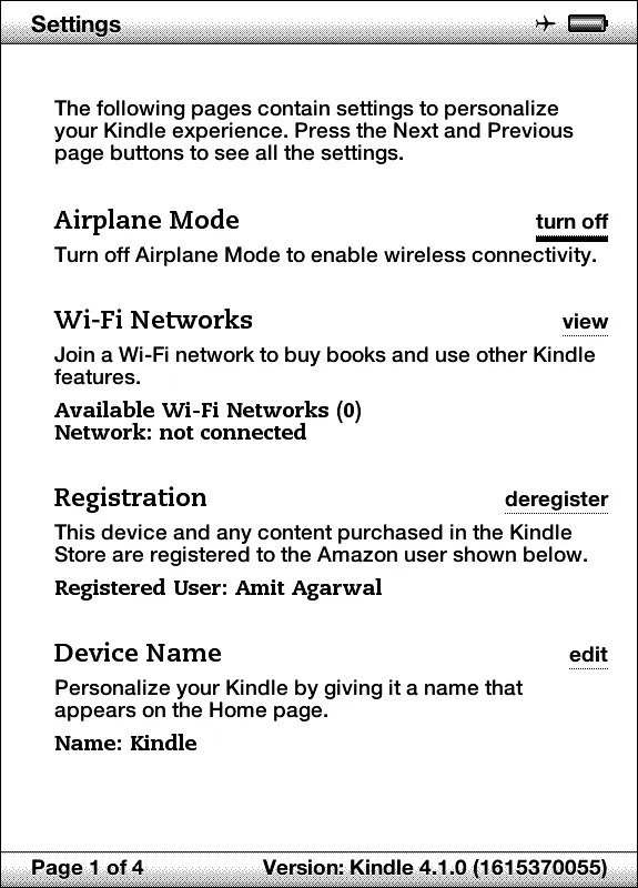 Kindle Airplane Mode