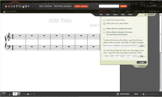 share music sheets