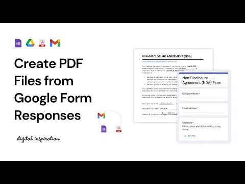 Create PDF Files from Google Form Responses