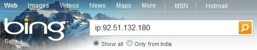 bing ip lookup