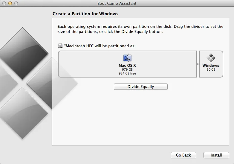  Create Windows 8 Partition on Mac