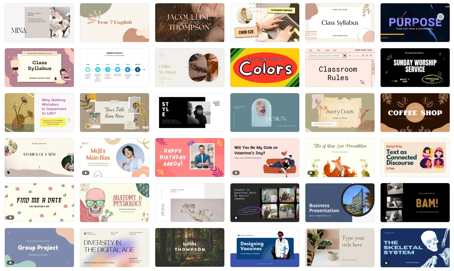 Canva Presentation Templates