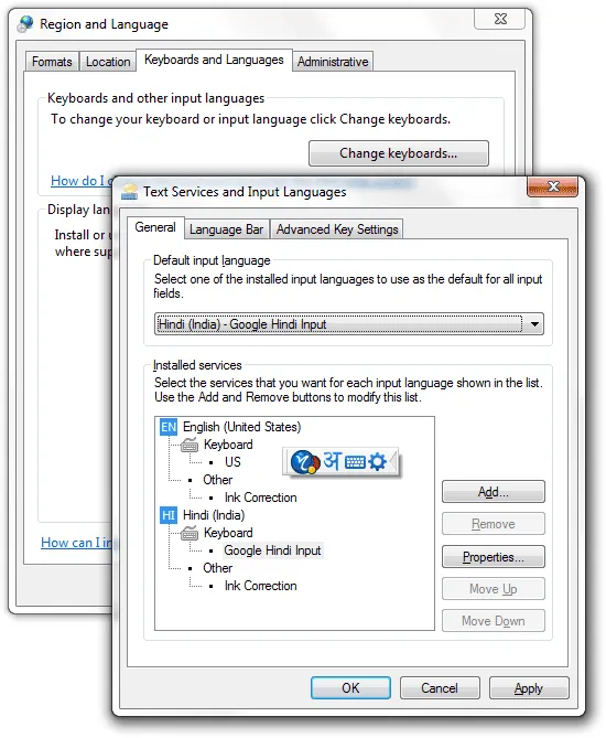 Change Roman Keyboard Language