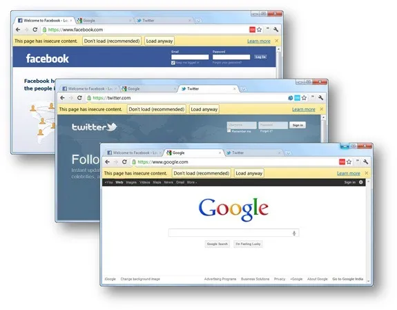 Google Chrome - Insecure Content