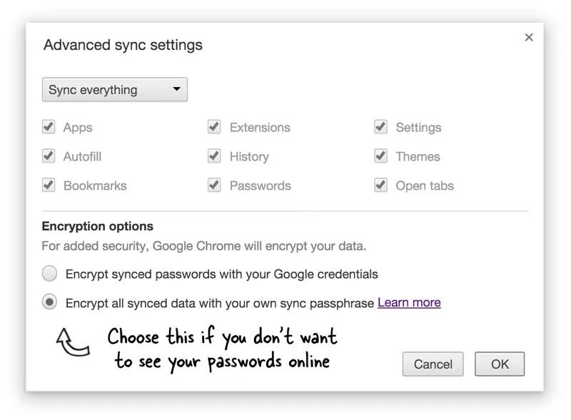 Disable Google Passwords