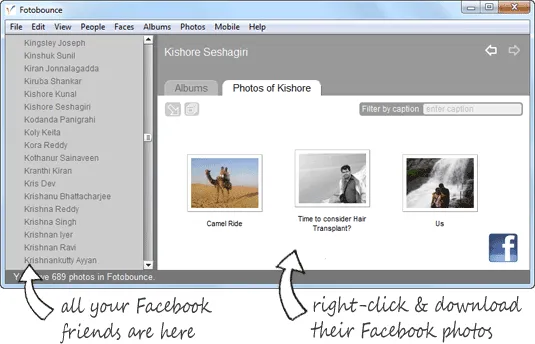 download facebook photos offline