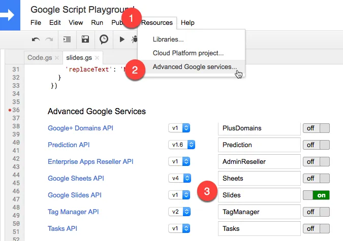 Google Slides API