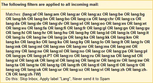 gmail language filter