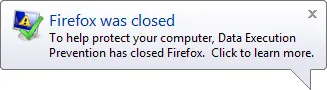 firefox vista DEP