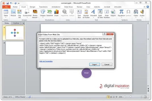 embed video in powerpoint