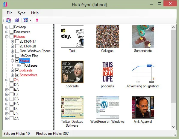 flickr sync