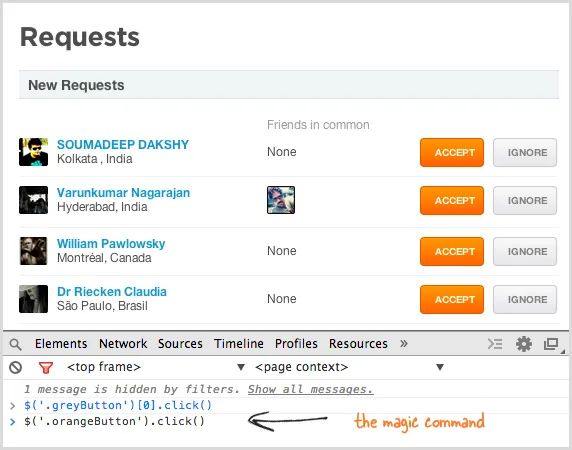 Foursquare Friend Requests