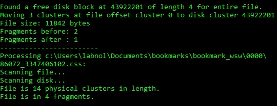 defragmentation process