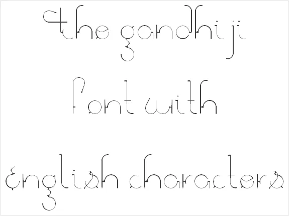 mahatma gandhi font