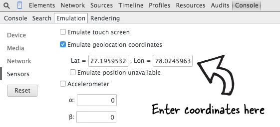 Geolocation Coordinates