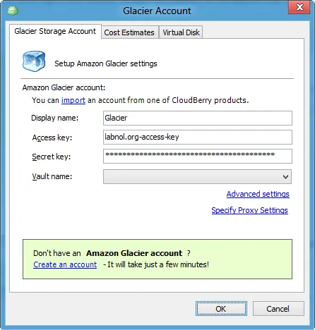 Amazon Glacier for Backup