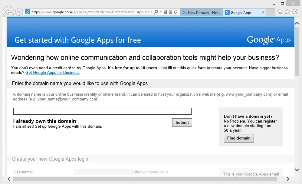 Google Apps Free 