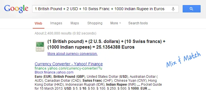 Google Currency Converter