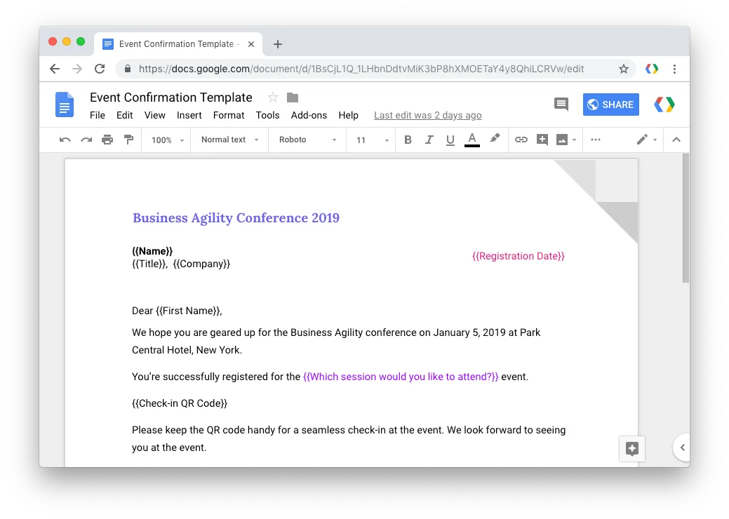 Google Forms Merge Document