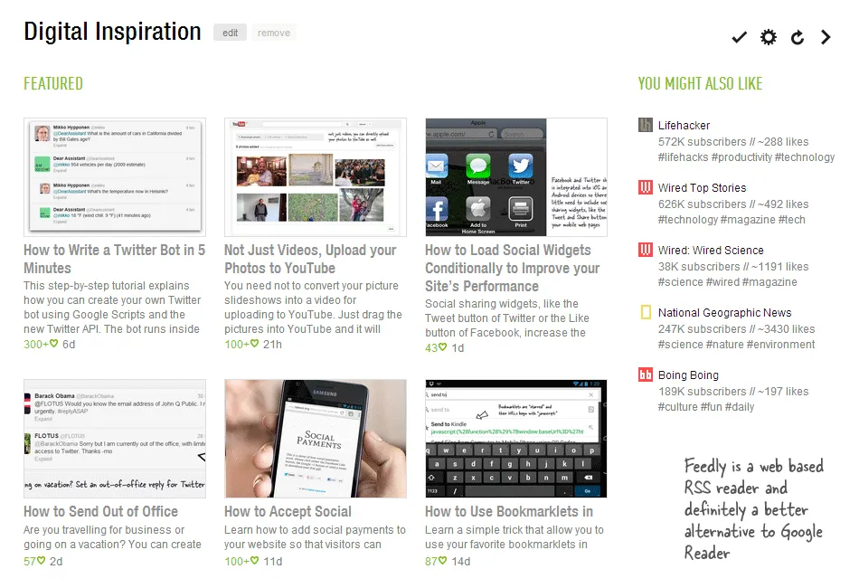 Google Reder Alternative - Feedly