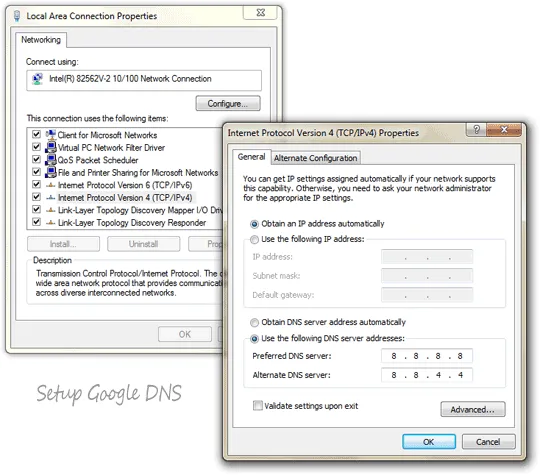 Google DNS Servers