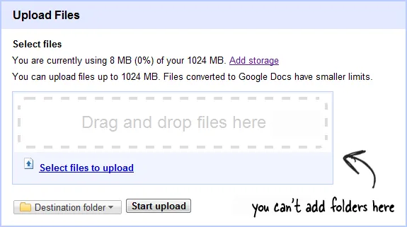 google docs upload via browser