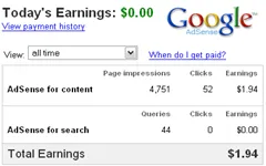 google adsense earnings