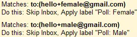 gmail poll filters