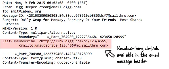 List-Unsubscribe Header in Bulk Emails