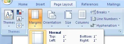 microsoft office word margins