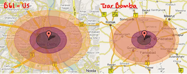 nuclear bomb damage