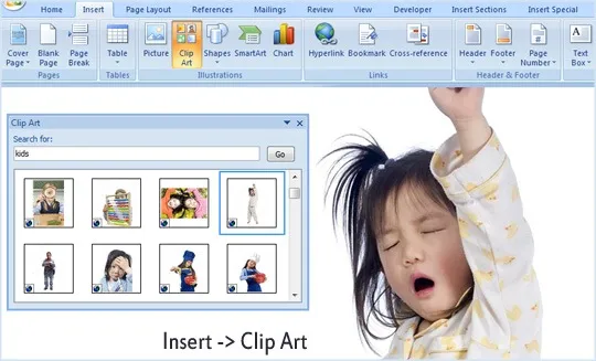 insert images in office