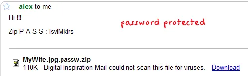 password protected mail