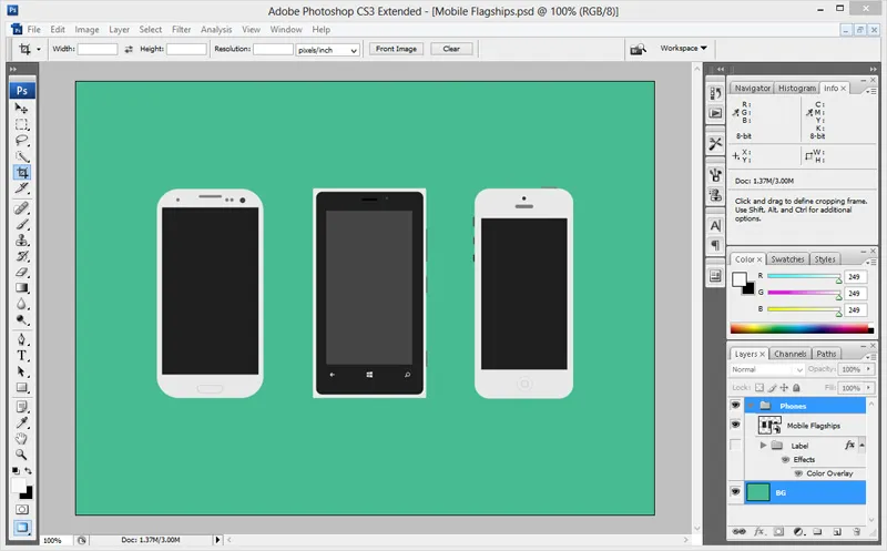 Mobile Screenshots in Photoshop