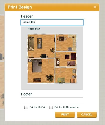 print home plan with dimensions