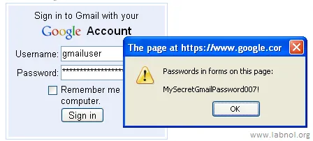 reveal gmail password