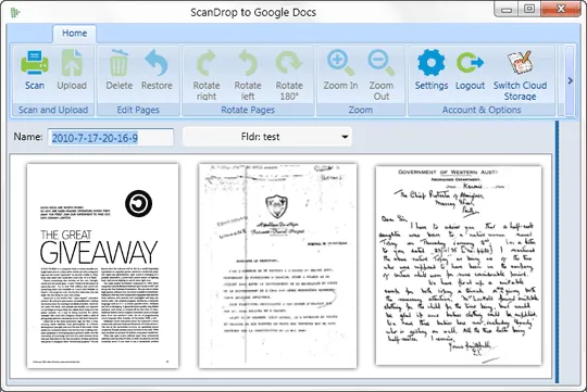 Scan Documents to Google 