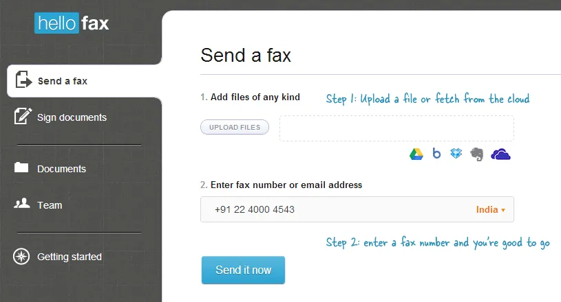 Send Fax for Free