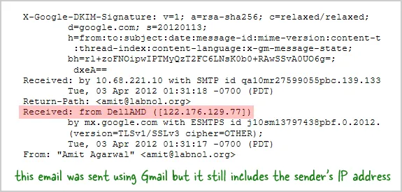 senders ip address in gmail